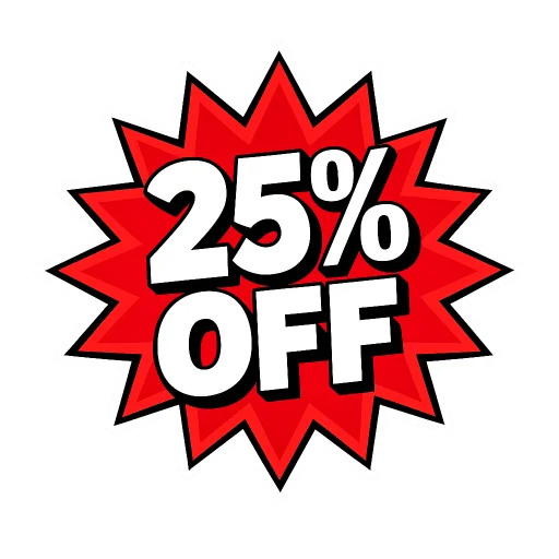 25% off new customer discount